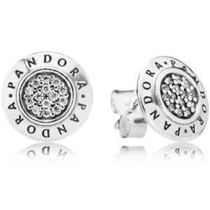Pandora Signature Earrings Sterling Silver Bag Included